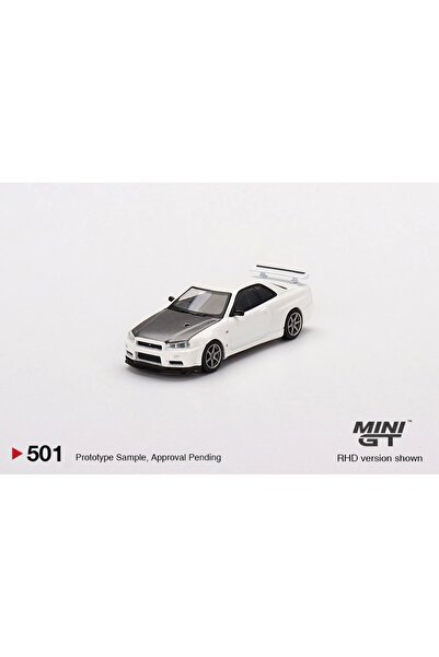 mini gt Nissan Skyline GT-R (R34) V-Spec II N1 White