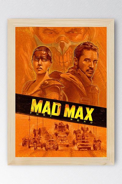 Saturn Επιτραπέζιο με κορνίζα Mad Max Fury Road - Επιτραπέζια αφίσα ταινίας Mad Max