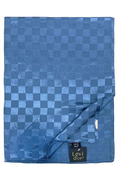 Levidor Şal Jacquard - Şah - Albastru Denim