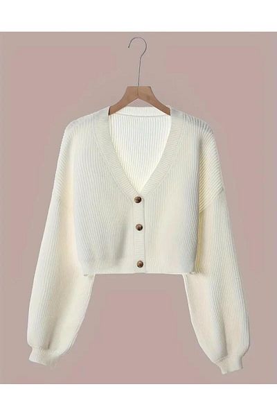 BOZKAYA ÖRME Women's Knitwear Buttoned Cardigan