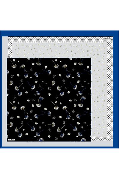 Armine Μεταξωτό κασκόλ Saks Blue Twill - Nostalgia 8517-83