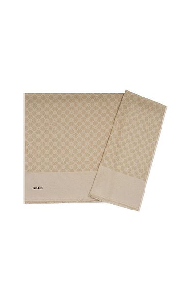 Aker Σάλι με μοτίβο Elegance Monogram - Sand 983