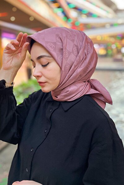 Aker Monogram Dama Eşarp - Pembe 992