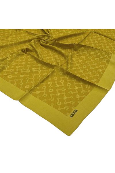 Aker Eșarfă Monogramă Eleganță - Muștar 962