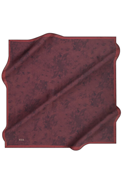 Aker Eșarfă din mătase twill burgundy - 7208713-942