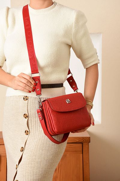 Just Polo حقيبة يد نسائية من CAVER مكونة من 3 أقسام وحزام كتف متقاطع بحجمين