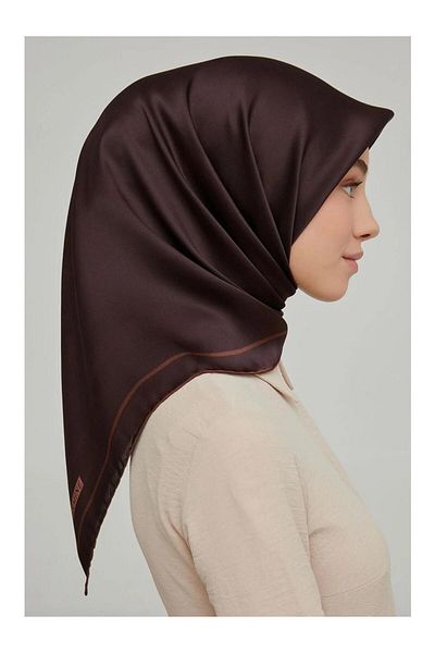 Armine Μεταξωτό Φουλάρι Nostalgia - 8668-13 Red Brown Twill