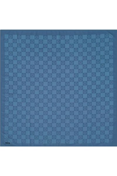 Aker Μαντίλι Monogram Check - Τυρκουάζ 924