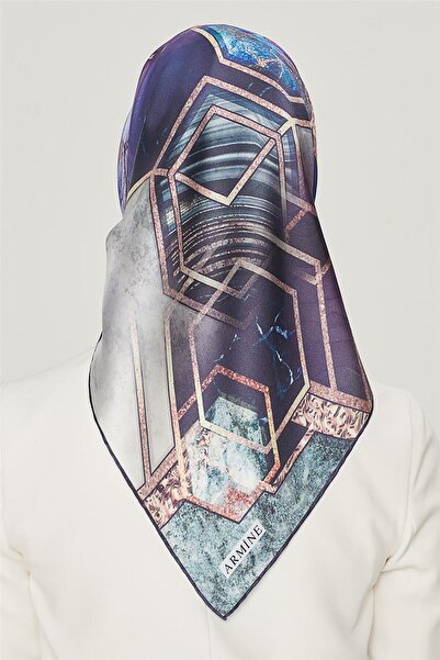 Armine Eșarfă de mătase Nostalgia - 8540-09 Purple Sura