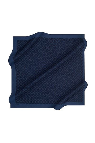 Aker Eșarfă Elegance Monogram - Bleumarin 921