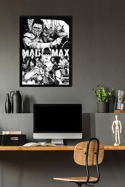 Saturn Pictură înrămată Mad Max - Pictură poster film Crazy Max