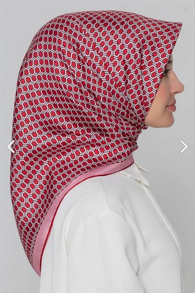 Armine Pink Twill Silk Scarf - Nostalgia 8401-80