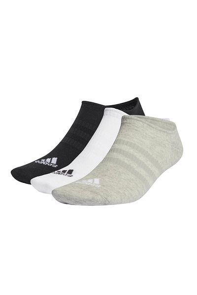 adidas Unisex Sneaker Socken, 3er Pack - Sportswear Thin No-Show, Logo, einfarbig