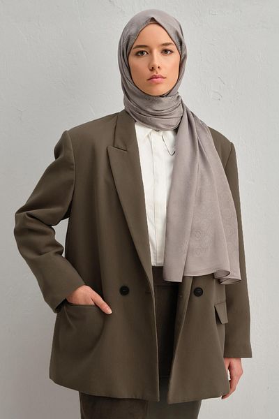 Armine Trend Lyon Shawl - 2 - Καπνιστό 245361