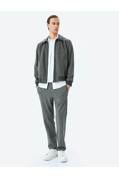 Koton Pocket Detailed Viscose Blended Waist Lace up Sweatpants Trousers