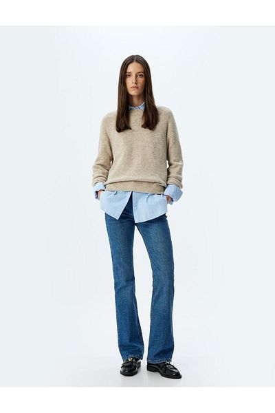 Koton Dunkle Indigo-Jeans für Damen – 5WAL40239MD