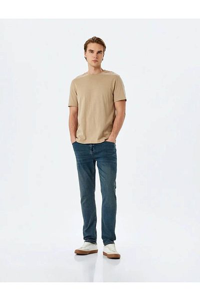 Koton Slim Fit Jeans with Normal Waist Cotton Pockets - Brad Jean