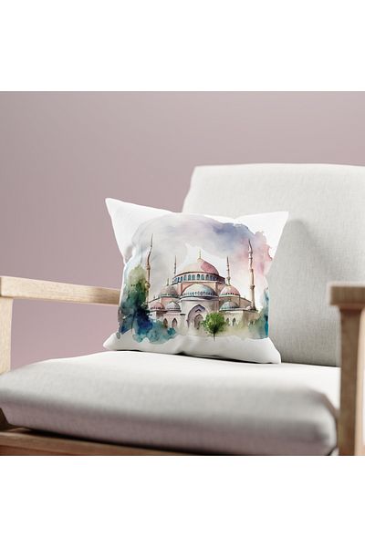 Filamente Husă de pernă cu model Ramadan, imprimată digitală pe două fețe - Ramadan