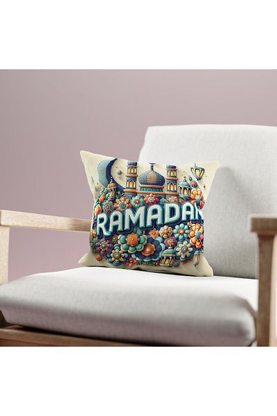 Filamente Husă de pernă cu model Ramadan, imprimată digitală pe două fețe - Ramadan