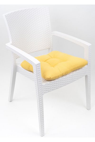 ALTINPAMUK Mega Yellow Chair Cushion 45X45 with Special Stitched Laces
