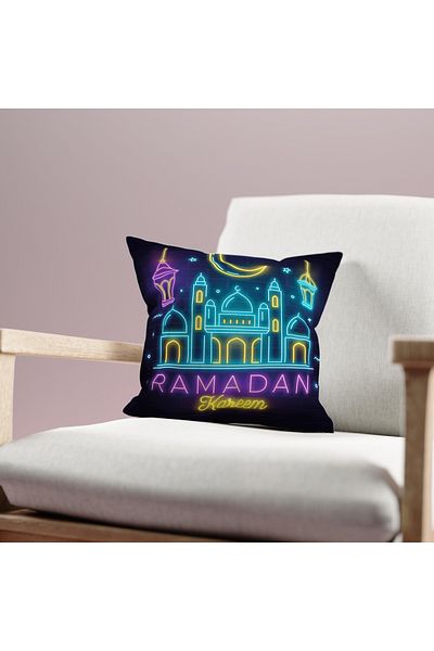 Filamente Husă de pernă cu model Ramadan, imprimată digitală pe două fețe - Ramadan