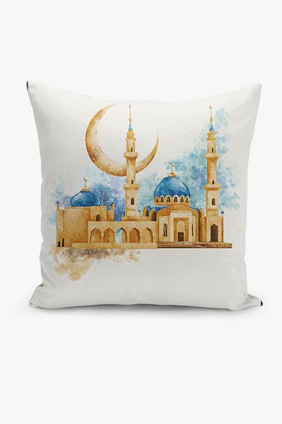 Filamente Ramadan Patterned Double Sided Digital Printed Throw Pillow Cover - Ramadan