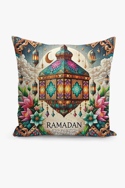 Filamente Husă de pernă cu model Ramadan, imprimată digitală pe două fețe - Ramadan