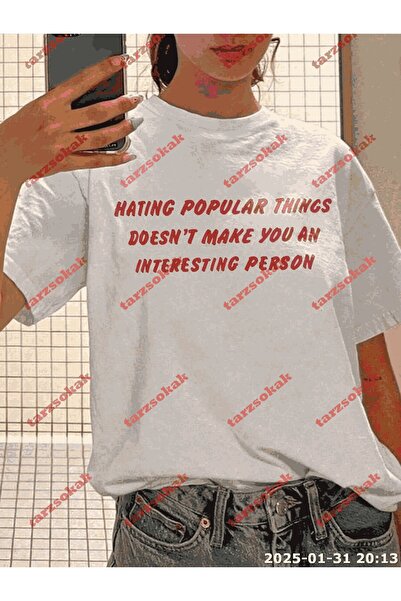 TIMESWASTINGIRL Ουνισέξ Υπερμεγέθες Μπλουζάκι με Σλόγκαν - Με Γραφή TWGWBR54