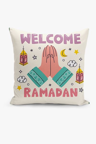Filamente Husă de pernă cu model Ramadan, imprimată digitală pe două fețe - Ramadan