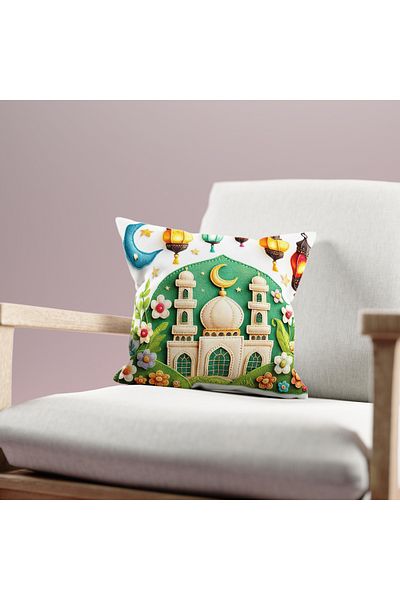 Filamente Husă de pernă cu model Ramadan, imprimată digitală pe două fețe - Ramadan