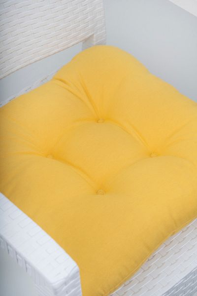 ALTINPAMUK Mega Yellow Chair Cushion 45X45 with Special Stitched Laces