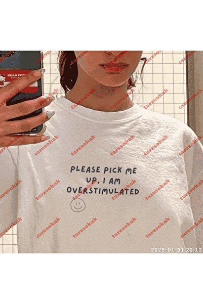 TIMESWASTINGIRL Tricou oversize unisex cu slogan scris TWGWBR20