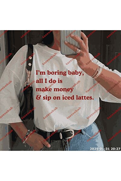 TIMESWASTINGIRL Σλόγκαν Ουνισέξ Υπερμεγέθη Μπλουζάκι με Γραφή TWGWBR17