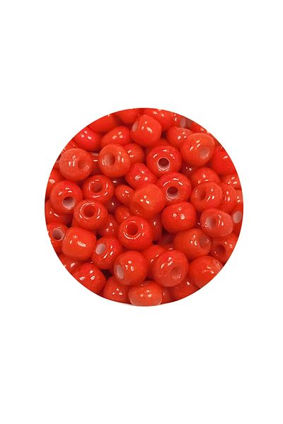 Royaleks Orange 4 mm - 60 Gram Large Size Cast Glass Sand Beads - Bnc137