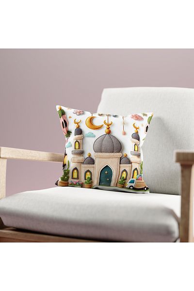 Filamente Husă de pernă cu model Ramadan, imprimată digitală pe două fețe - Ramadan