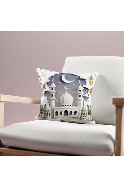 Filamente Husă de pernă cu model Ramadan, imprimată digitală pe două fețe - Ramadan