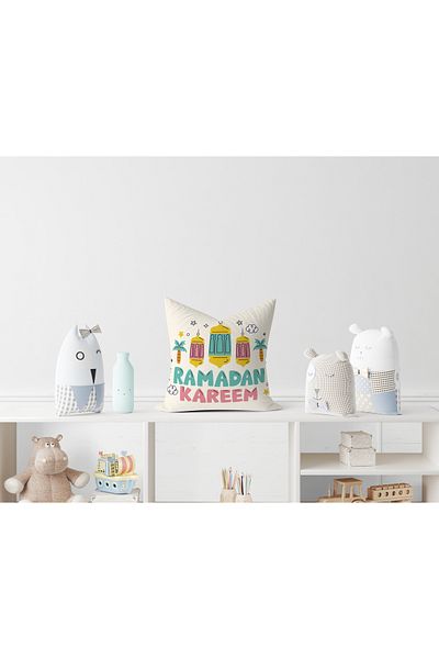 Filamente Husă de pernă cu model Ramadan, imprimată digitală pe două fețe - Ramadan