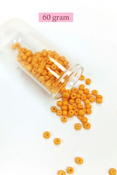 Royaleks 4 mm - 60 Gram Large Size Light Orange Cast Glass Sand - Bnc131