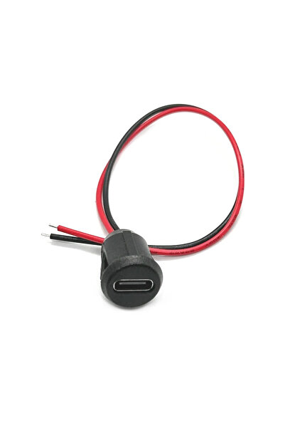 Alkatronik Type C Panel Montaj Dişi Soket 2 Pin 15cm Kablolu Uzatma USB 3.1 K...