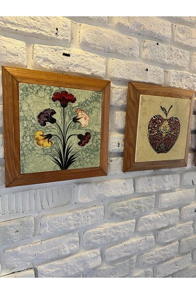 woodhomeworks Комплект от 3 панела за картина с рамка от масивно дърво, 26X26