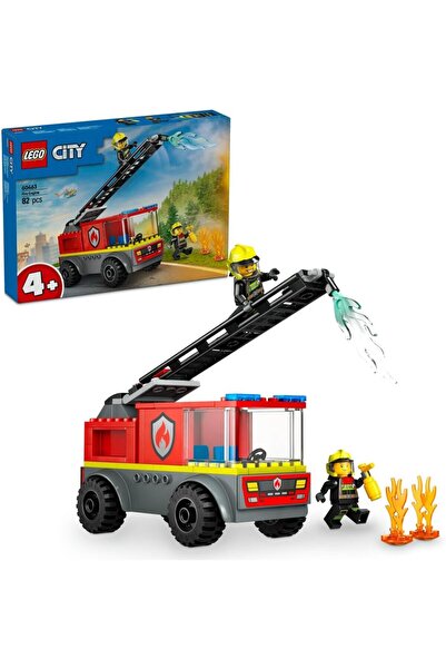 LEGO City Fire Engine with Ladder Toy - Vehicle Set with Truck and 2 Firefigh...