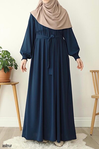 ASİLNUR Φόρεμα Eda σε μπλε λάδι