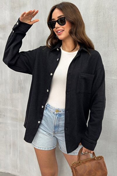 King Brothers Stamped Women's Shirt with Black Pocket Detail