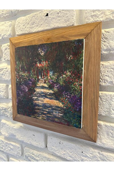 woodhomeworks Solid Framed Natural Stone Marble Table Board 26X26 cm