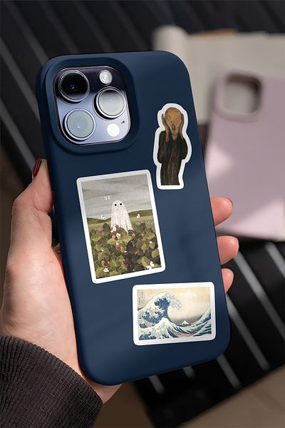 AR Sticker Σετ αυτοκόλλητων για φορητό υπολογιστή και tablet με θέμα την τέχνη 8 τεμαχίων