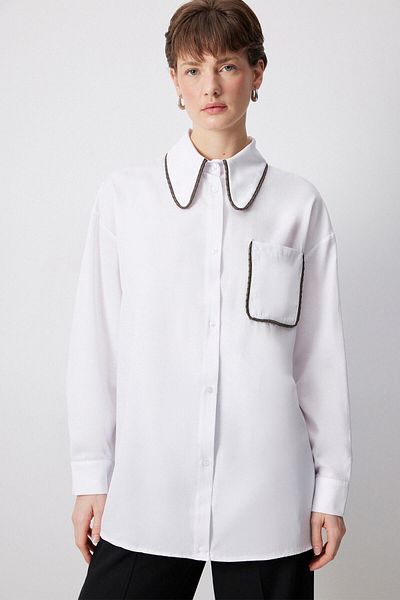 Touché Privé Satin Shirt with Large Detail