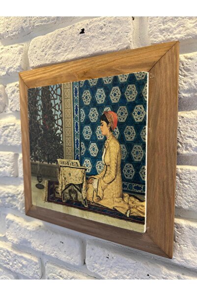 woodhomeworks Solid Framed Natural Stone Marble Table Board 26X26 cm