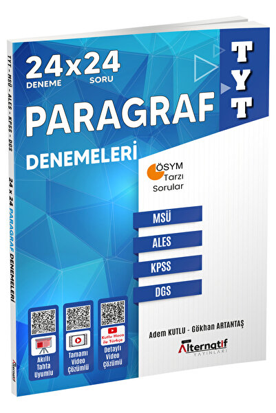 YENİ ALTERNATİF YAYINLARI ALTERNATİF YAYINLARI TYT PARAGRAF DENEMELERİ MSÜ-DG...