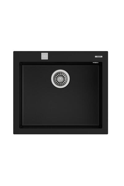 Teka Square 50.40 Tg Tek Hazneli Tezgah Altı Granit Evye Siyah