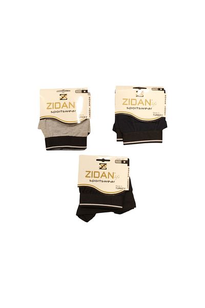 ZIDAN Men's Boxer Shorts - Made in Turkey Black-Dark Blue-Gray - 3PCS